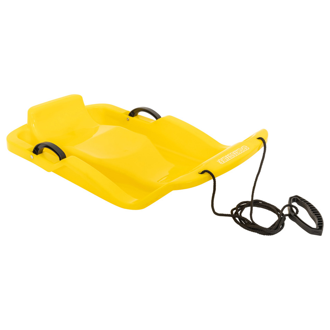 Toboggan-Style Snow Sled with Brakes | 1 Person Sled Rider